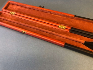 Orange Suede Cue Case